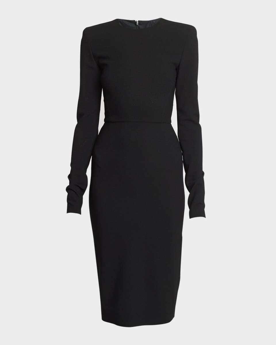 Long-Sleeve Fitted T-Shirt Dress