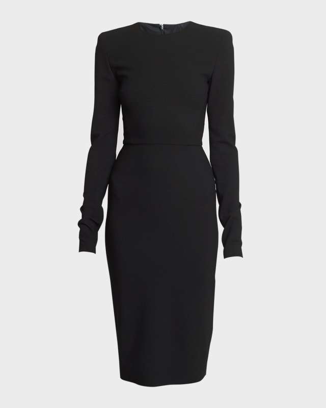 Long-Sleeve Fitted T-Shirt Dress