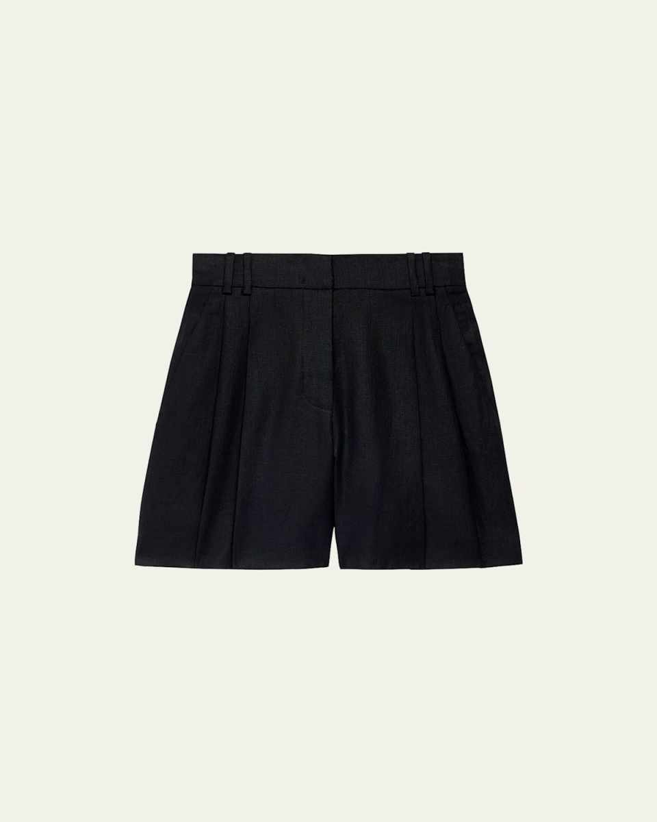 Pleated Front Linen Short