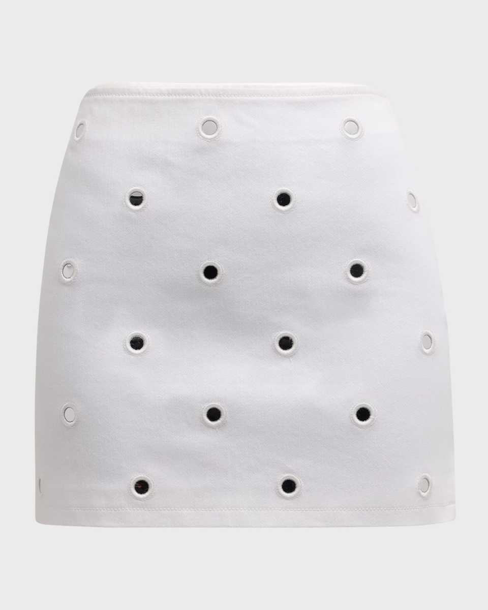 Doris Mirror Denim Mini Skirt