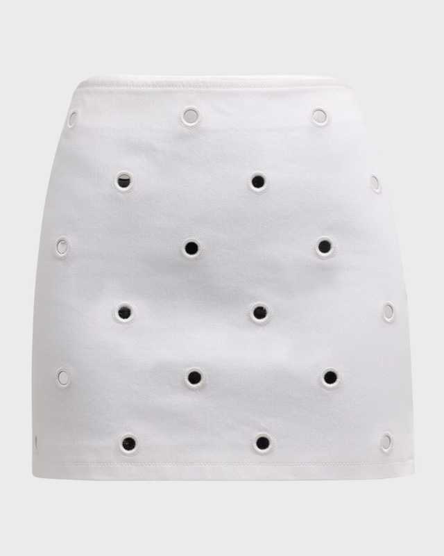 Doris Mirror Denim Mini Skirt