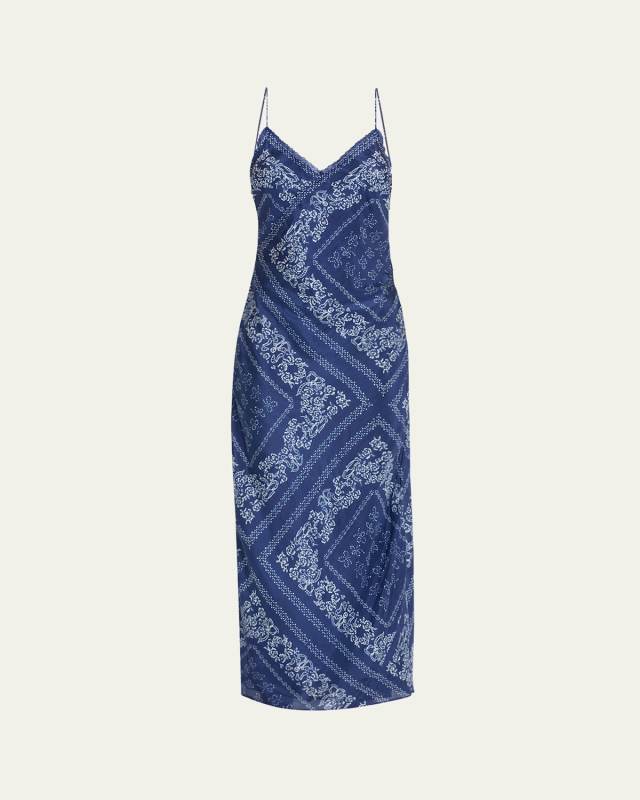 Deyo Organic Floral Cotton Midi Slip Dress