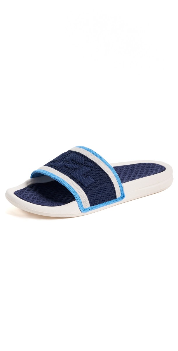 APL: Athletic Propulsion Labs Big Logo Techloom Slides Sea Salt/Coastal Blue/Navy