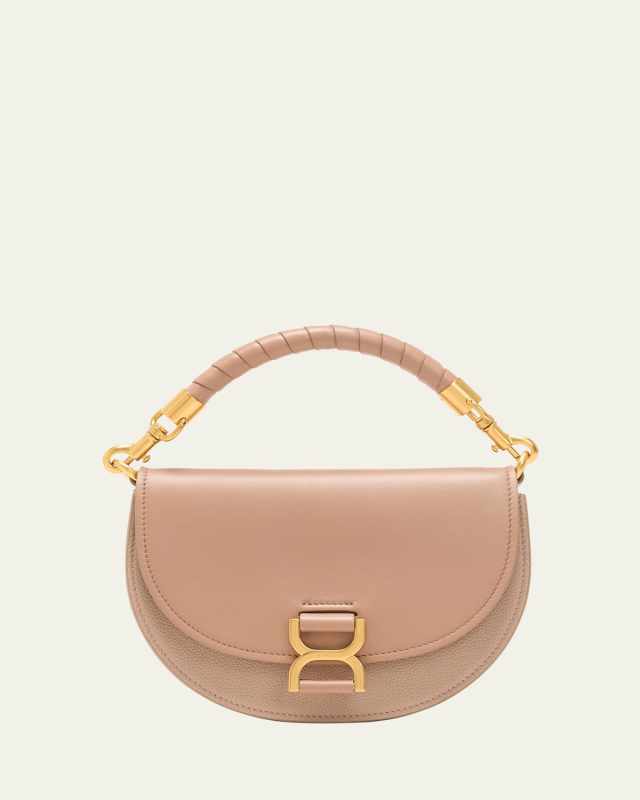 Marcie Flap Crossbody Bag in Suede and Lambskin