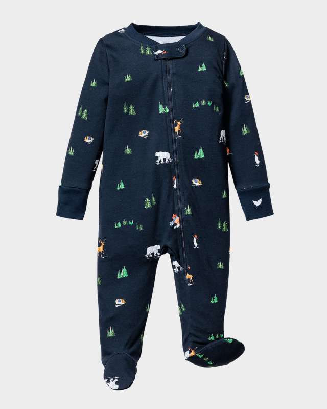Boy's Arctic Antics Printed Footie, Size Newborn-9