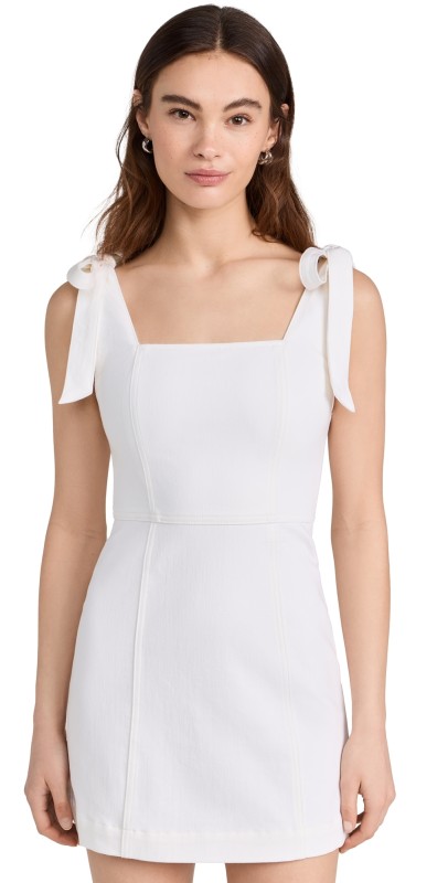 alice + olivia Maryann Tie Shoulder Dress Vintage Sugar