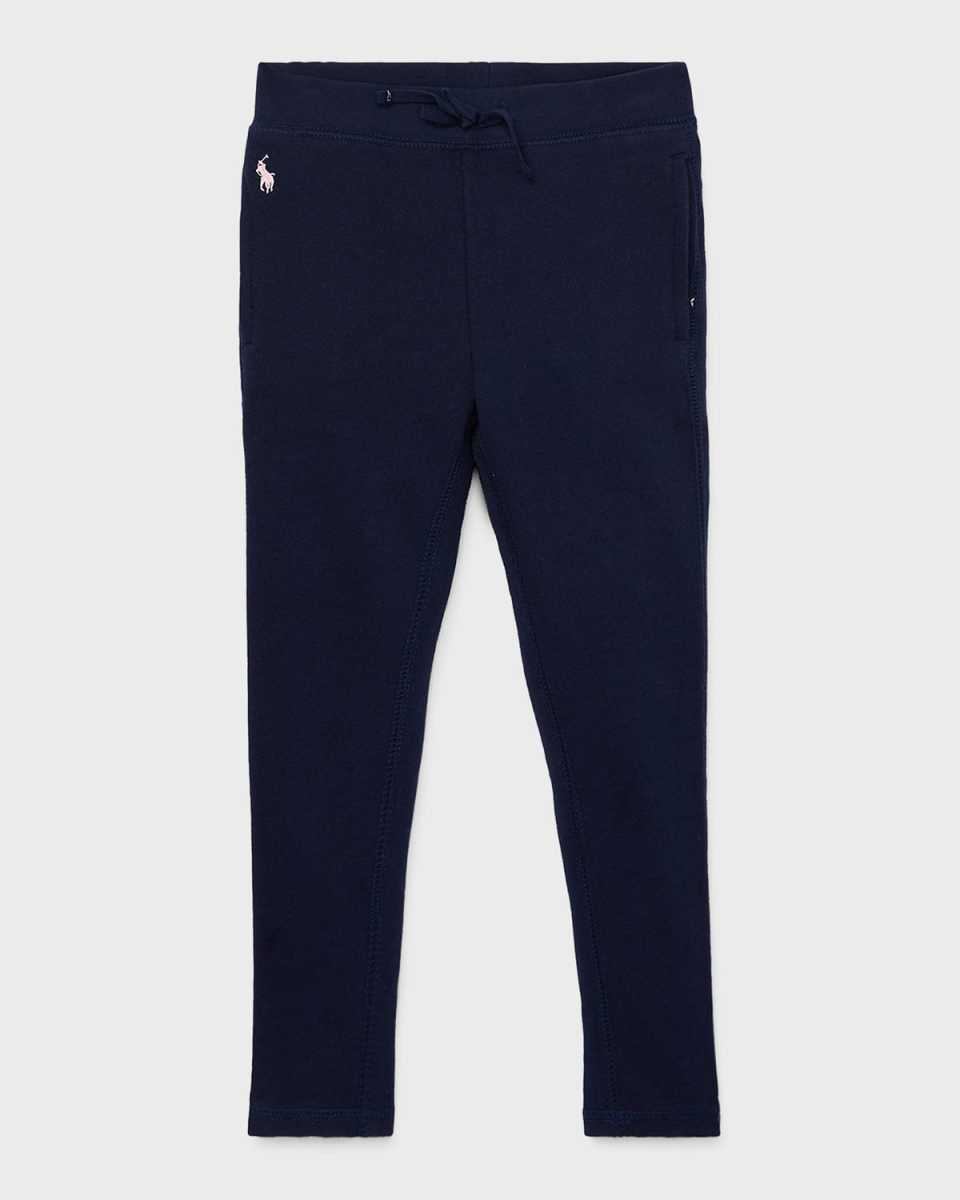 Girl's Drapey Terry-Fleece Lounge Pants, Size 2-6X