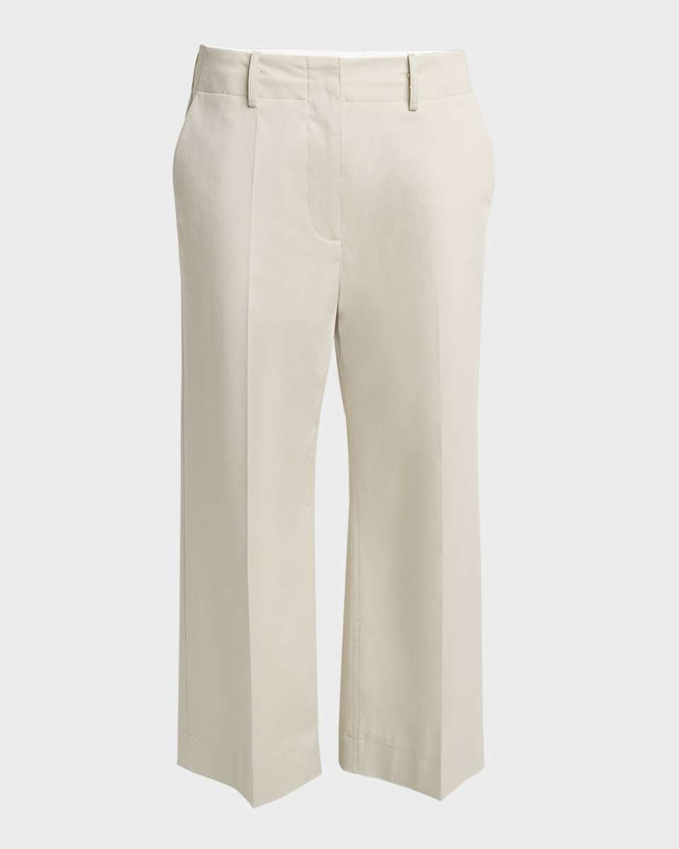 Amara Cotton Twill Suiting Cropped Pants