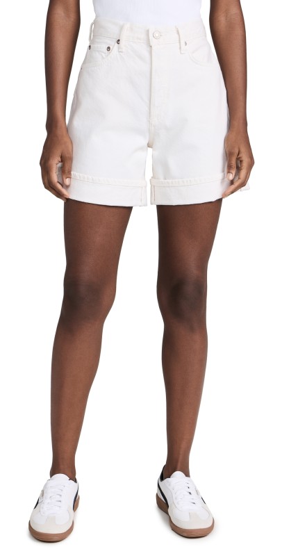AGOLDE Dame Short: High Rise Baggy Cuff Fortune Cookie