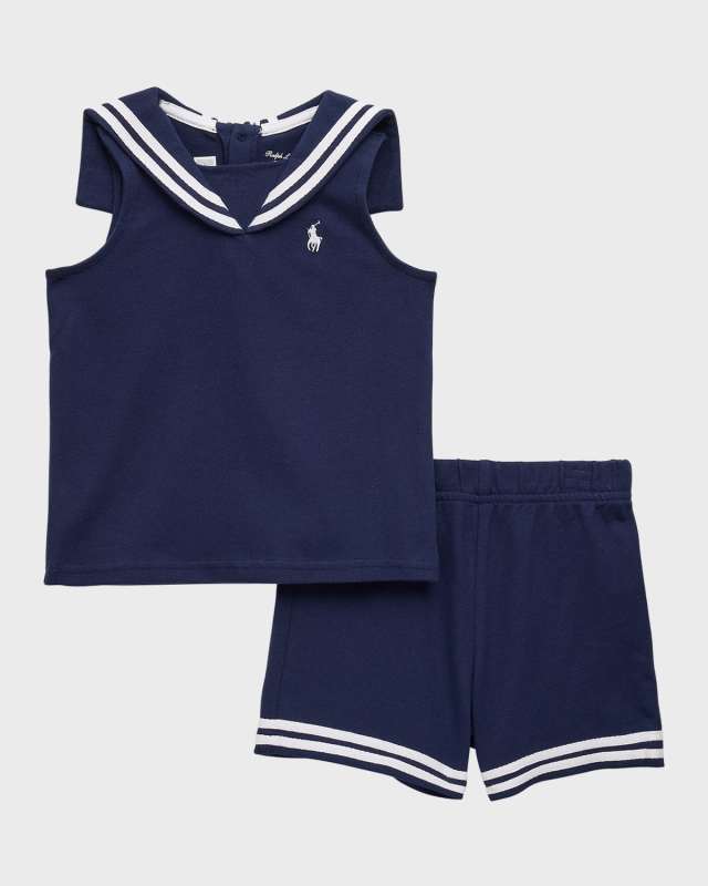 Boy's Stretch Mesh Tank Shirt and Shorts Set, Size 3M-24