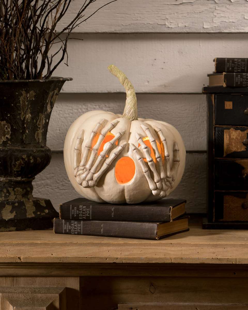 Peek-A-Boo Pumpkin, White