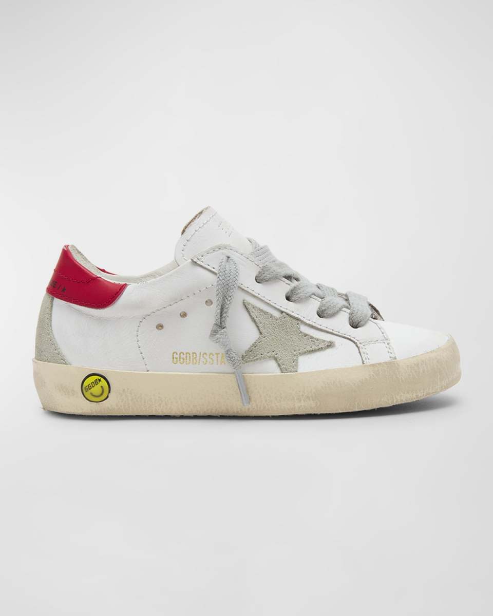Kid's Superstar Mixed Leather Low-Top Sneakers, Kids