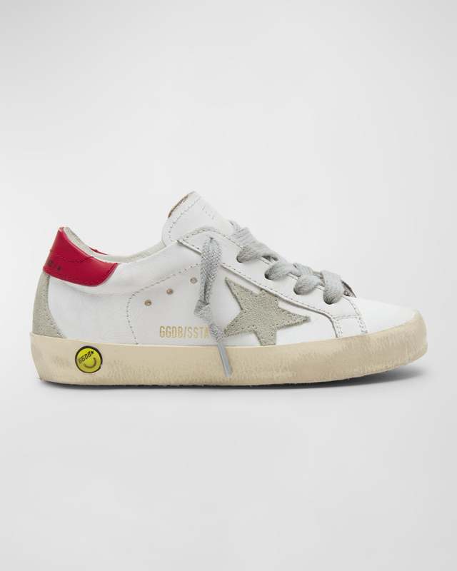 Kid's Superstar Mixed Leather Low-Top Sneakers, Kids