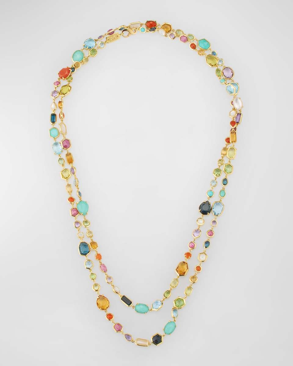 18K Rock Candy Layered Necklace in Summer Rainbow