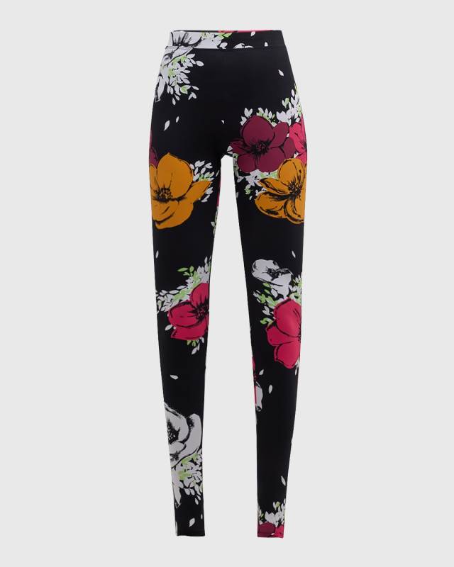 Floral-Print Leggings
