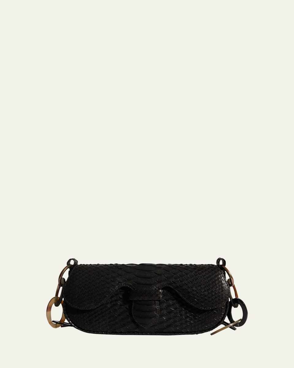 Alicia Mini Python Shoulder Bag