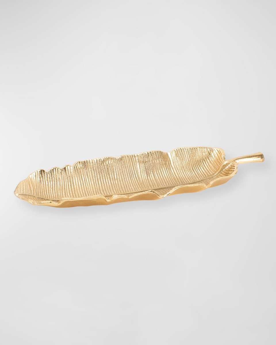 Gold Banana Leaf Vanity Tray