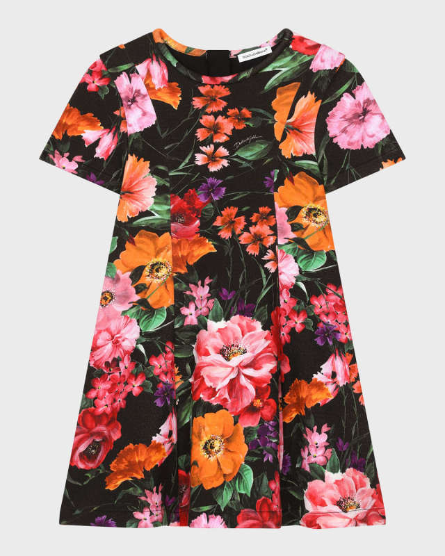 Girl's Summer Floral-Print Dress, Size 8-14