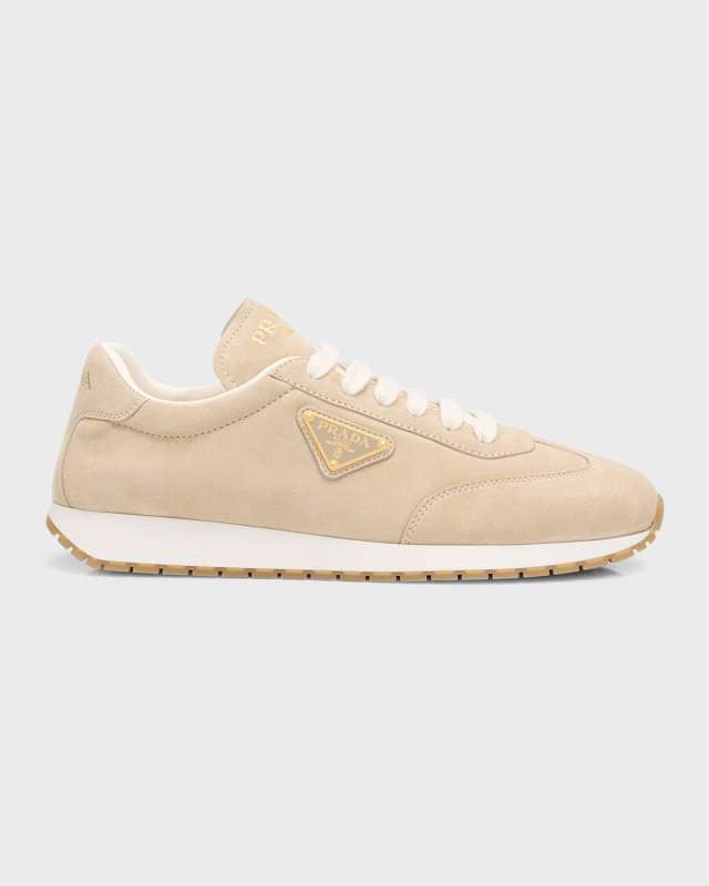 Suede Lace-Up Runner Sneakers