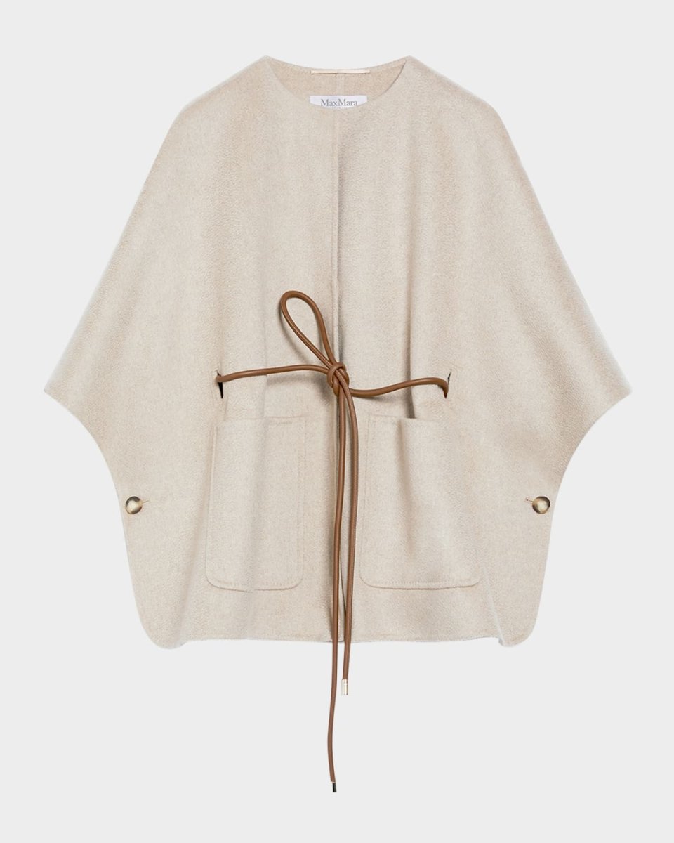 Zebio Cashmere Belted Poncho
