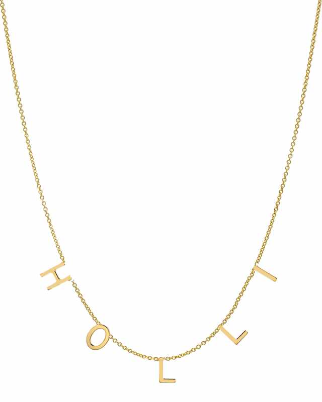 Personalized 14k Gold 5 Mini Initial Necklace