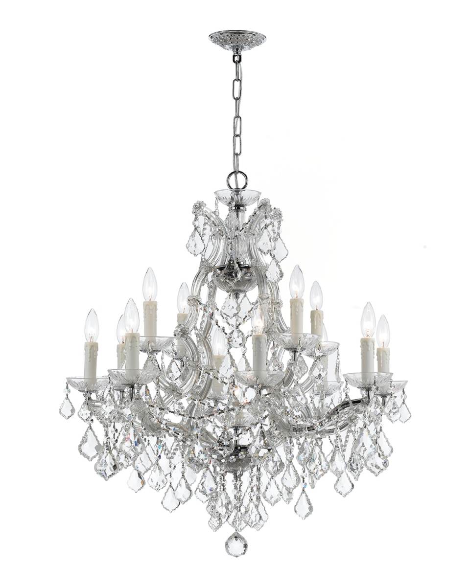 Crystorama Maria Theresa 13-Light Elements Crystal Chrome Chandelier