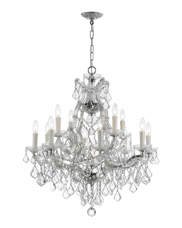Crystorama Maria Theresa 13-Light Elements Crystal Chrome Chandelier