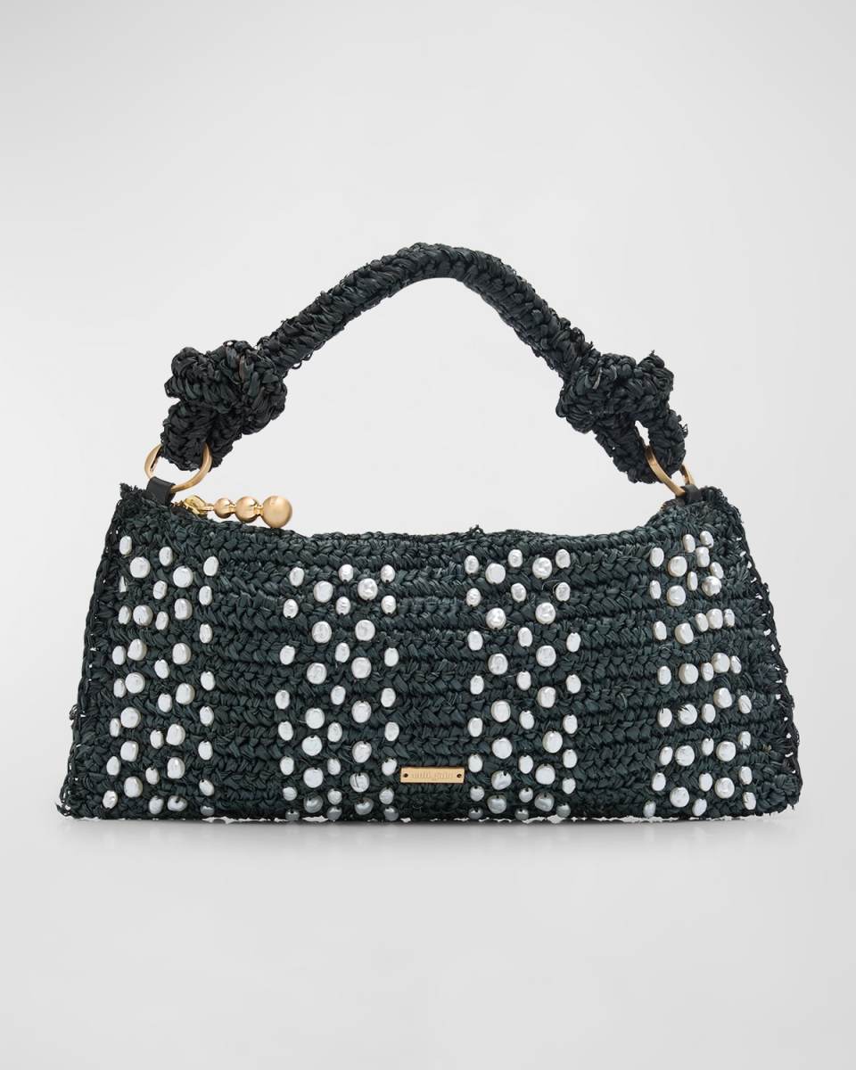 Hera Nano Pearly Raffia Shoulder Bag
