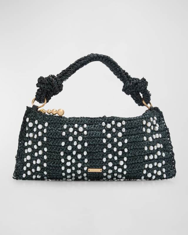 Hera Nano Pearly Raffia Shoulder Bag