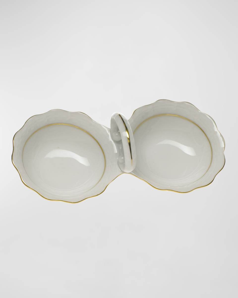 Golden Edge Twin Salt Dish