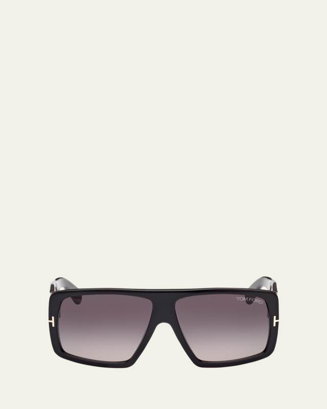 Raven Gradient Logo Square Acetate Sunglasses