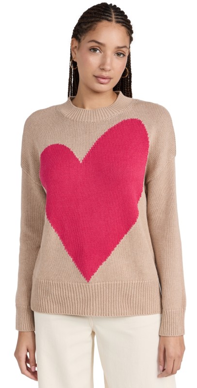 Kerri Rosenthal Benton Sweater Imperfect Heart Taupe