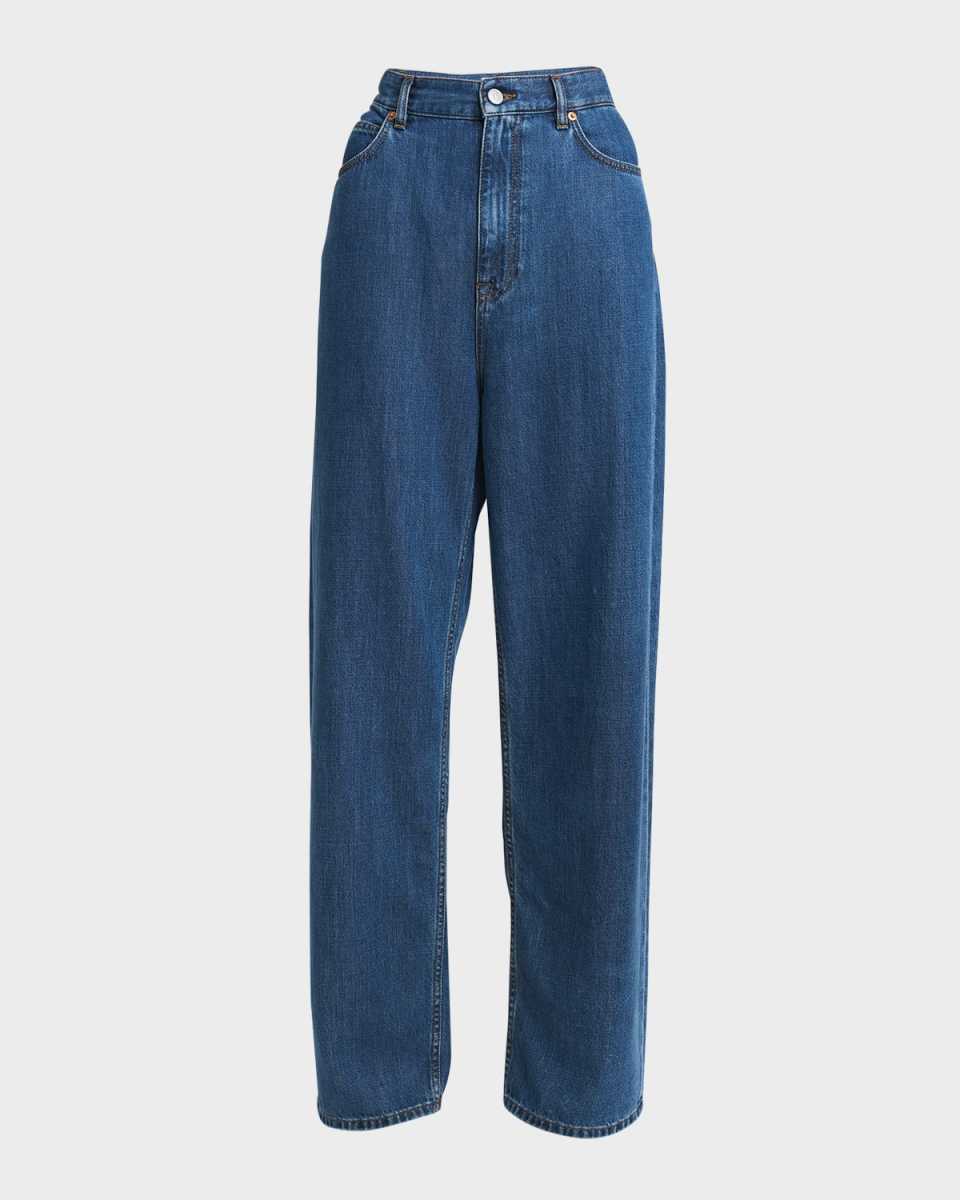 Wide-Leg Denim Jeans