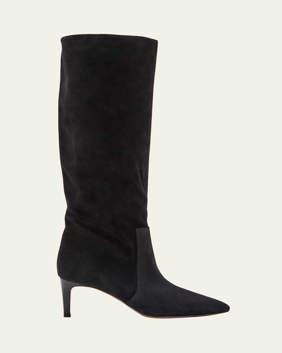 Suede Stiletto Tall Boots