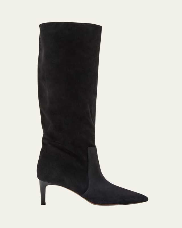 Suede Stiletto Tall Boots