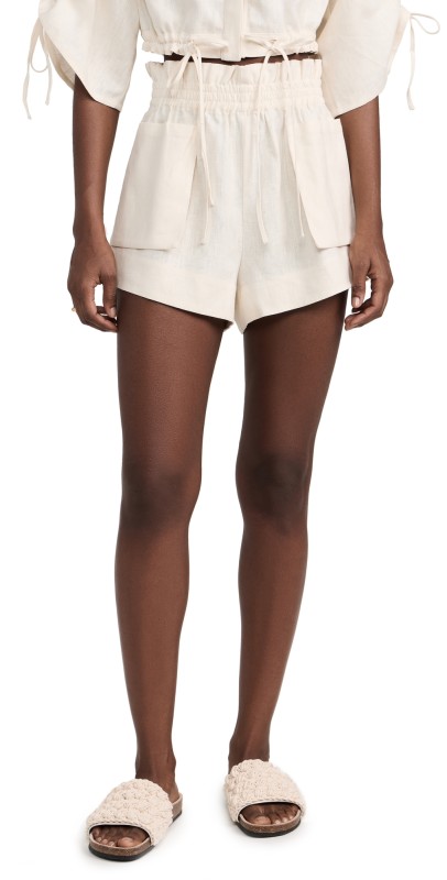 HEVRON Mira Shorts Ivory