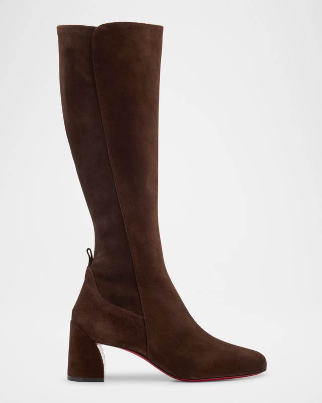 Jane Stretch Suede Red Sole Boots