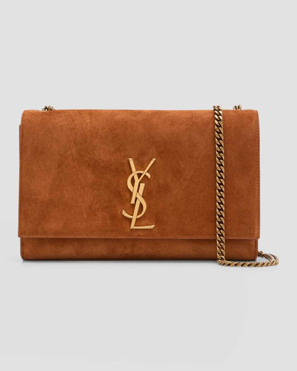 Kate Medium Reversible YSL Crossbody Bag in Suede