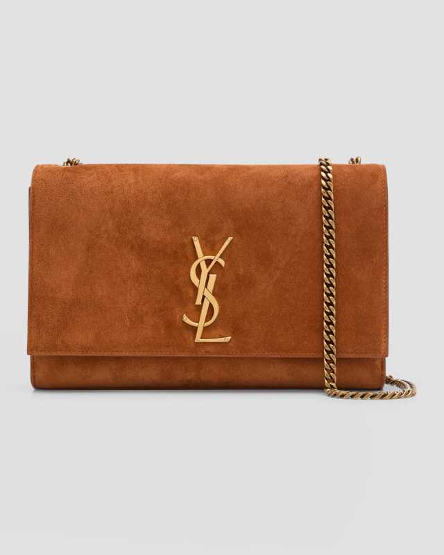 Kate Medium Reversible YSL Crossbody Bag in Suede