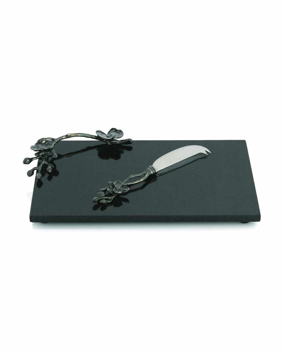 Black Orchid Cheese Board with Knife