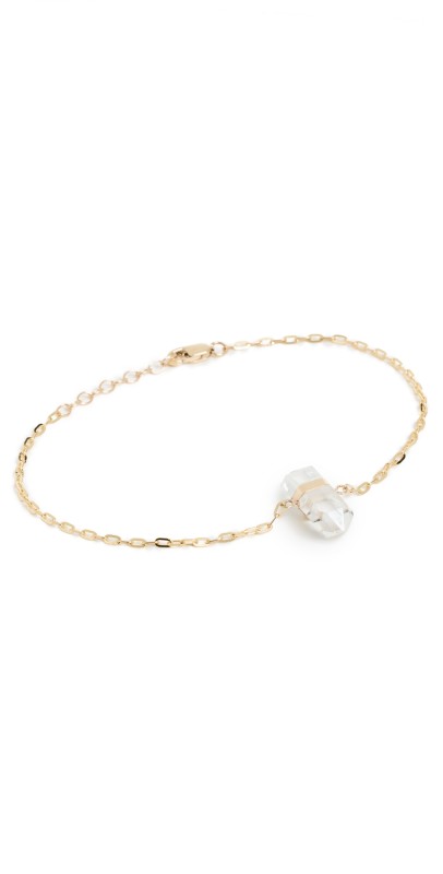 JIA JIA Crystal Quartz Gold Chain Bracelet Yellow Gold