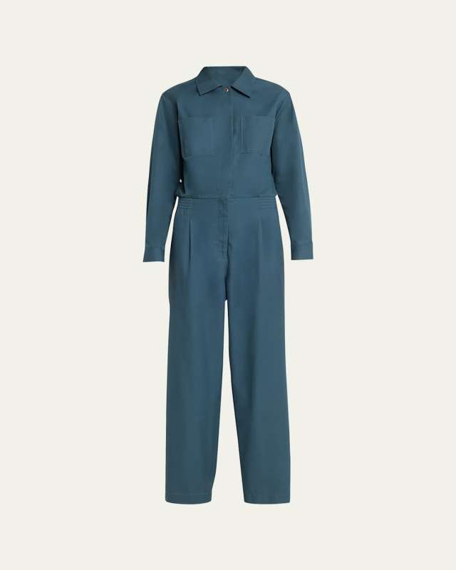 Collared Straight Leg Jumpsuit