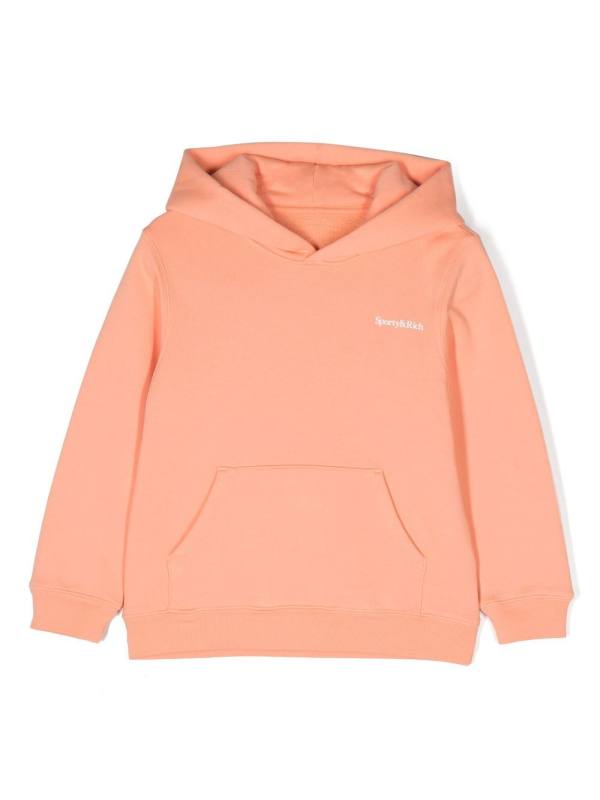 logo-print cotton hoodie