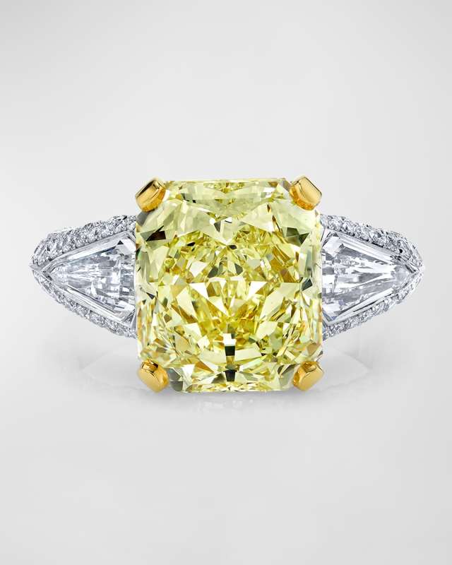 Yellow Radiant Cut Diamond Ring, 7.82tcw (Size 6.5)