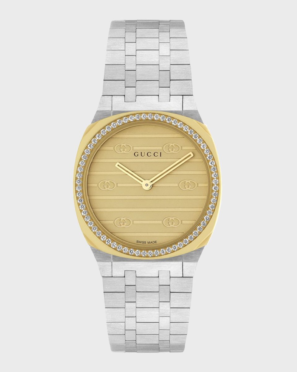 30mm 25H Two-Tone Diamond Bracelet Watch