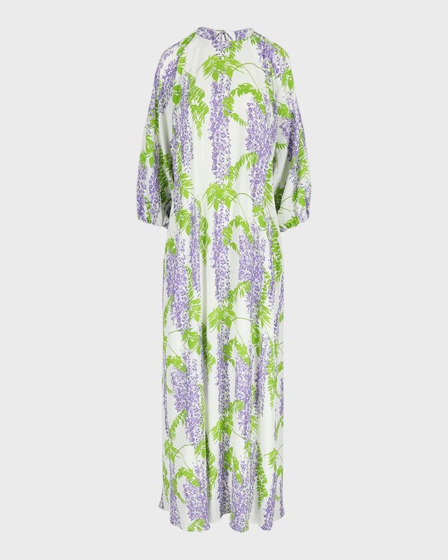 Fran Crepe De Chine Floral Print Maxi Dress
