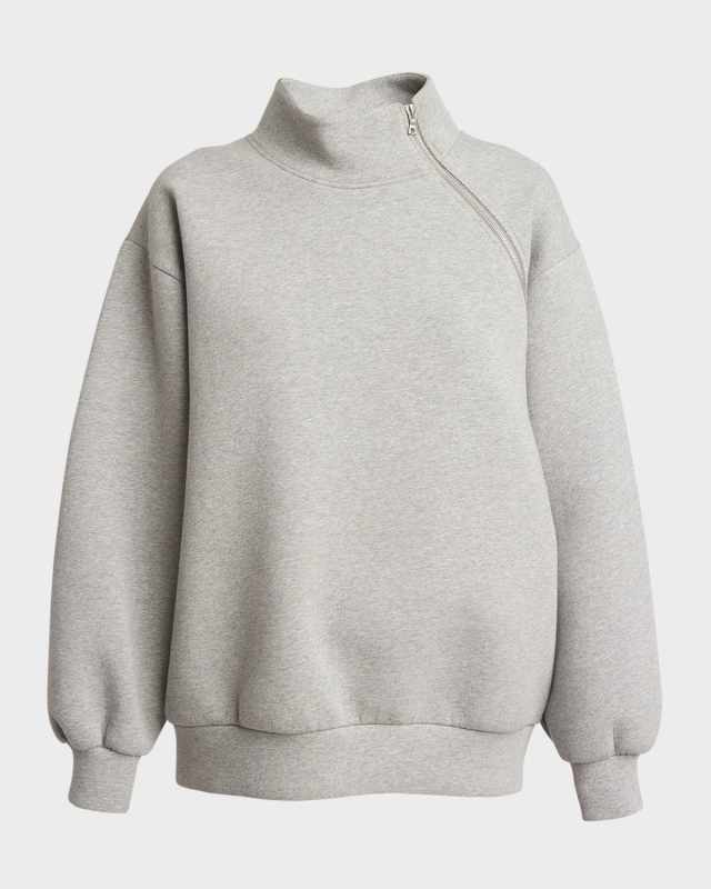 Humy Zip Mock-Neck Sweatshirt
