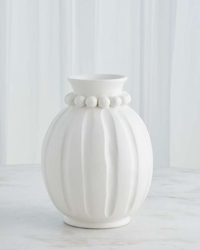 Matte Wide Pearl Vase