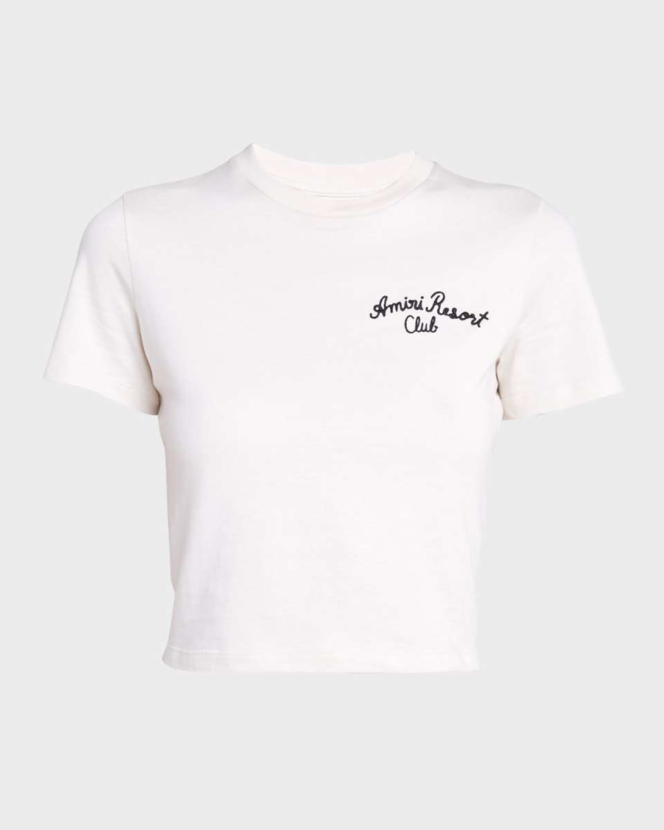 Amiri Spirit Embroidered Crop Baby T-Shirt