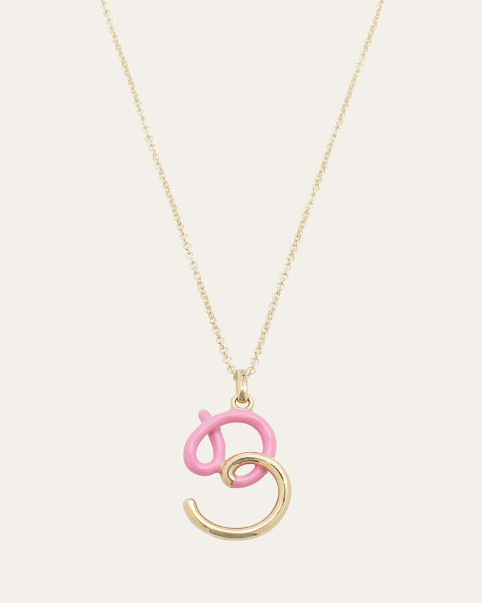 Enamel Letter Necklace